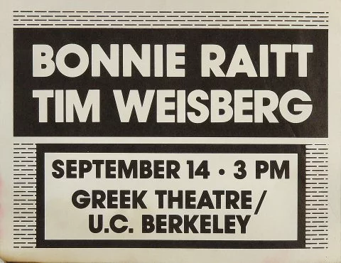 Bonnie Raitt Handbill