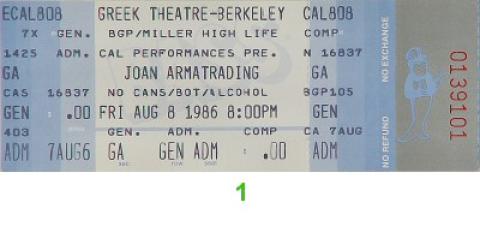 Joan Armatrading Vintage Ticket