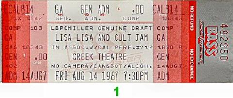 Lisa Lisa and the Cult Jam Vintage Ticket