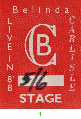 Belinda Carlisle Backstage Pass