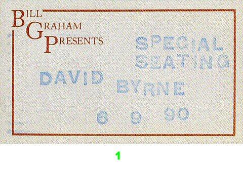 David Byrne Backstage Pass