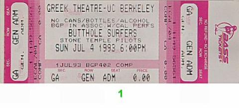 Butthole Surfers Vintage Ticket