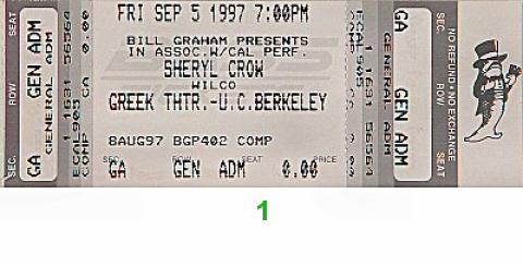 Sheryl Crow Vintage Ticket