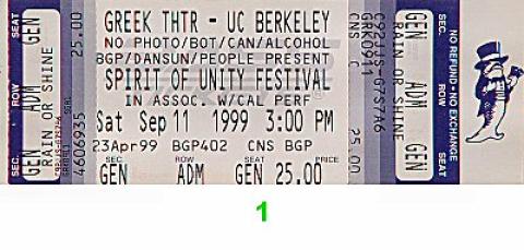 Spirit of Unity Festival Vintage Ticket