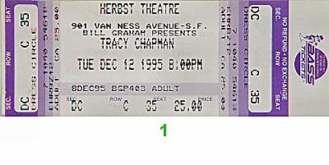 Tracy Chapman Vintage Ticket