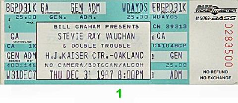 Stevie Ray Vaughan & Double Trouble Vintage Ticket