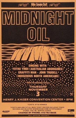 Midnight Oil Vintage Concert Poster from Henry J. Kaiser