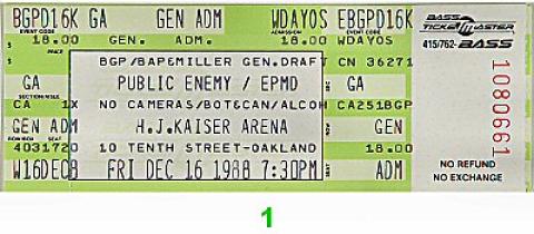 Public Enemy Vintage Ticket