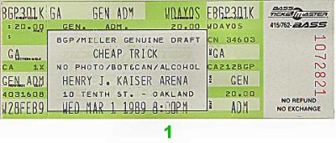 Cheap Trick Vintage Ticket