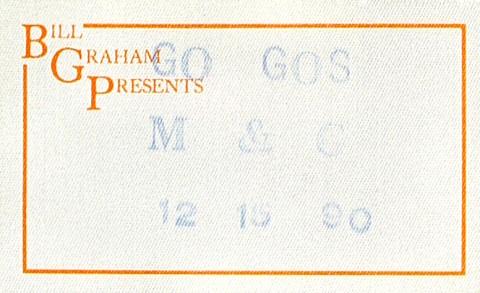 The Go-Go's Backstage Pass