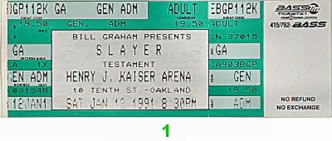 Slayer Vintage Ticket