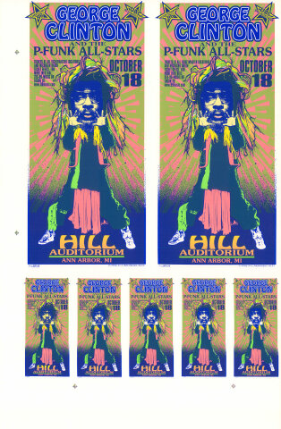 George Clinton & the P-Funk All-Stars Vintage Concert Proof from