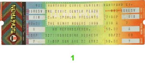 Kenny Rogers Vintage Ticket