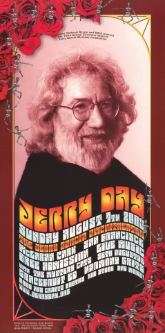 Jerry Garcia Vintage Concert Poster from McLaren Park Amphitheatre, Aug ...