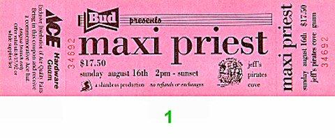 Maxi Priest Vintage Ticket
