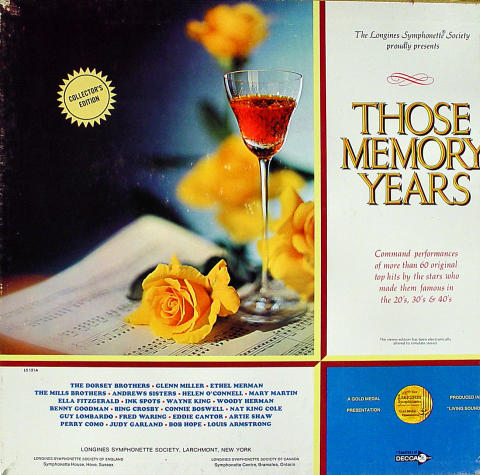 Those Memory Years Vinyl 12"