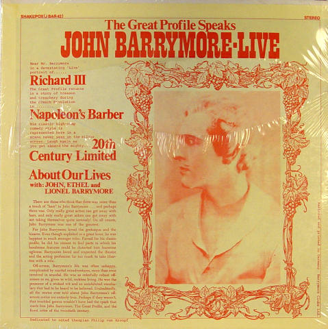 John Barrymore Vinyl 12"