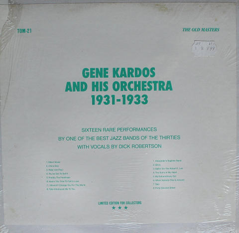 Gene Kardos And His Orchestra Vinyl 12"
