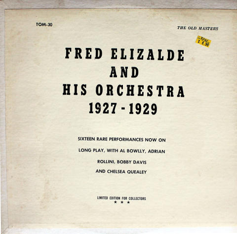 Fred Elizalde And His Orchestra Vinyl 12"