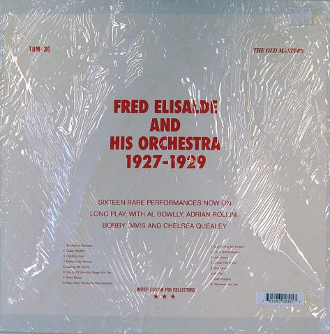 Fred Elisalde And His Orchestra Vinyl 12"