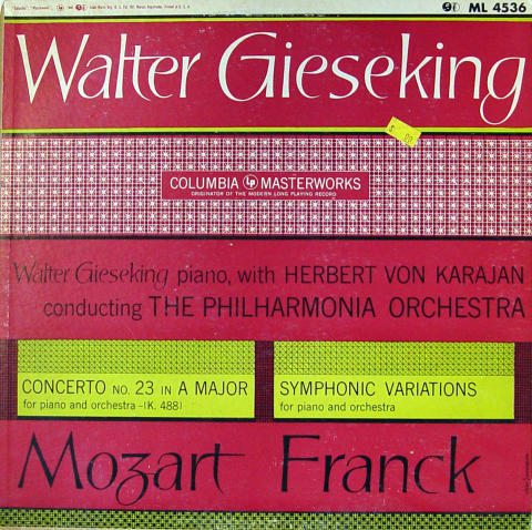 Walter Gieseking Vinyl 12"
