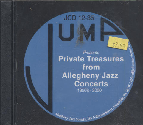 Private Treasures From Allegheny Jazz Concerts: 1950's - 2000 CD