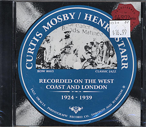 Curtis Mosby / Henry Starr CD