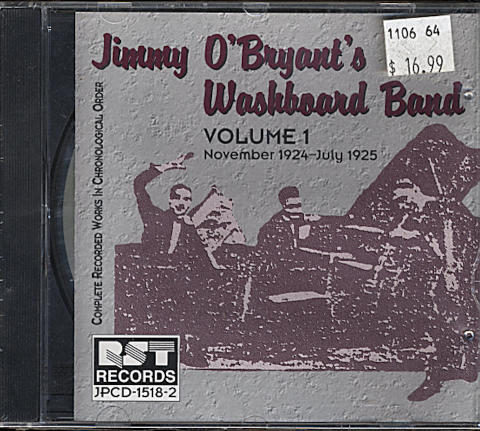 Jimmy O'Bryant's Washboard Band CD