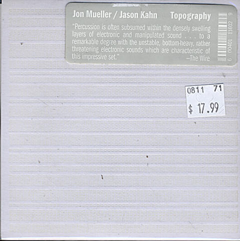 Jon Mueller / Jason Kahn CD