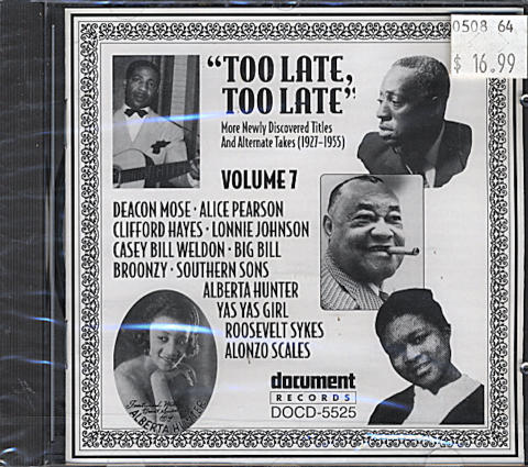 Too Late, Too Late (Volume 7) CD