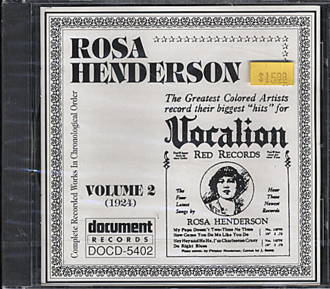 Rosa Henderson CD