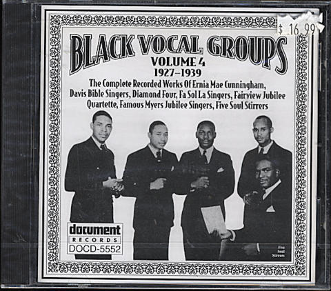 Black Vocal Groups Volume 4 1927 - 1939 CD