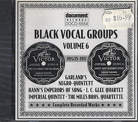 Black Vocal Groups Volume 6 ( 1924/25 -1937 ) CD