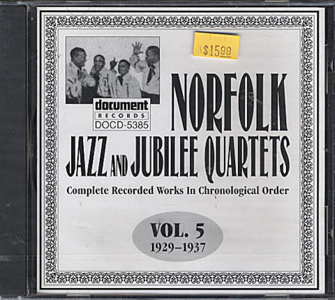 Norfolk Jazz And Jubilee Quartets CD