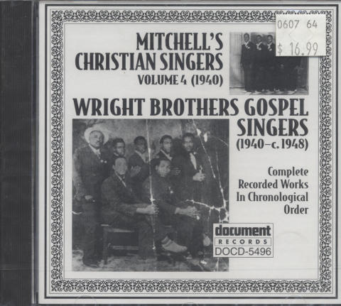 Mitchell's Christian Singers / Wright Brothers Gospel Singers CD