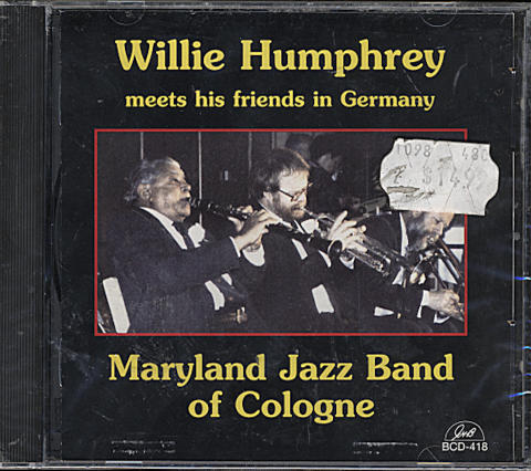 Willie Humphrey Plays With The Maryland Jazz Band CD