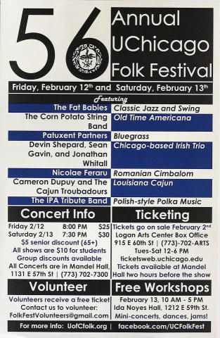 56th Annual UChicago Folk Festival Poster