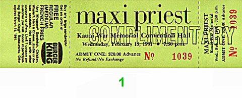 Maxi Priest Vintage Ticket