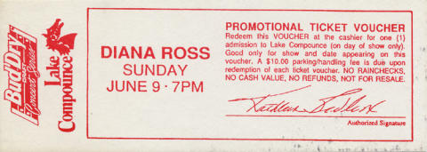 Diana Ross Vintage Ticket