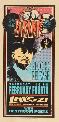 Spank Vintage Concert Silkscreen from Lili's 21, Feb 4, 1995 at