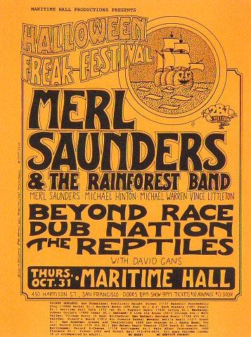 Merl Saunders and the Rainforest Band Handbill