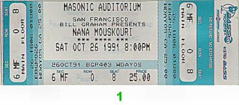 Nana Mouskouri Vintage Ticket