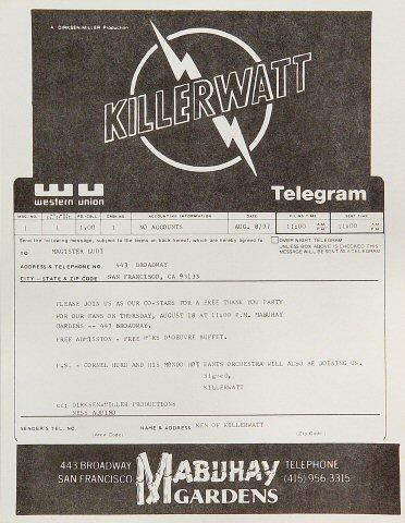 Killerwatt Handbill