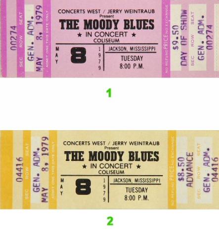 The Moody Blues Vintage Ticket