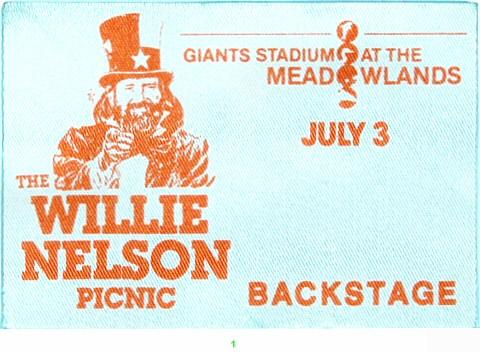 Willie Nelson Backstage Pass