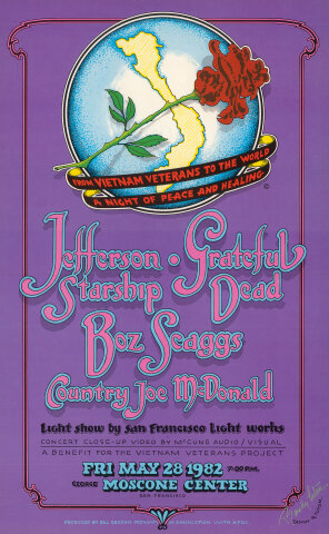 Vietnam Veterans Project Benefit Vintage Concert Poster from