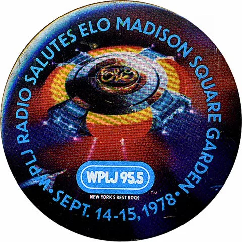 ELO Pin from Madison Square Garden, Sep 14, 1978 at Wolfgang's