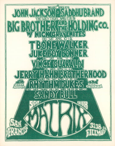 Big Brother and the Holding Company Handbill