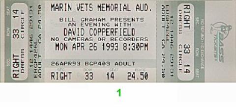 David Copperfield Vintage Ticket