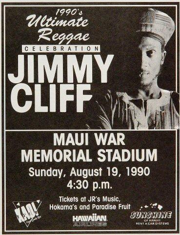 Jimmy Cliff Vintage Concert Handbill from Maui War Memorial